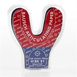 Бумага артикуляционная ВК81 40 мк, 150 подкова, син/крас Бауш 81205