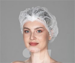 Шапочка Шарлотка медицинская белая Классик 50 шт/уп Чистовье 604-263-1