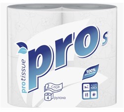 Бумага туалетная 2-х сл PROtissue в рулонах 4шт/уп 15520