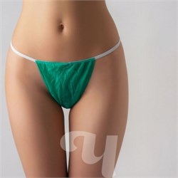 Трусы бикини женские зеленые Спанбонд 25шт/уп Чистовье 01-551