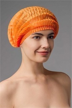 Шапочка Шарлотка медицинская оранжевая 50 шт/уп Чистовье 603-206