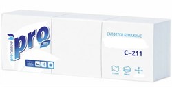 Салфетки бумажные однослойные 23*23 500шт/уп (белые) 21101 - фото 7936