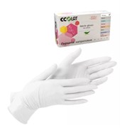 Перчатки нитриловые смотровые ECOLAT белые S 50 пар/уп 604-456