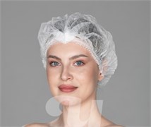 Шапочка Шарлотка медицинская белая Классик 50 шт/уп Чистовье 604-263-1