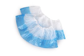 Бахилы двойные экстра бело-голубые 50пар/уп. 159-2041