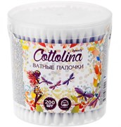 Ватные палочки в банке Cottolina 200шт/уп 604-126