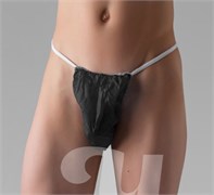 Трусы мужские(бикини) Спанбонд Черный 25шт/уп  603-483